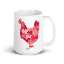 Load image into Gallery viewer, Chicken Silhouette Hearts Mug
