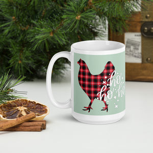 Ho Ho Ho Christmas Chicken Ceramic Mug