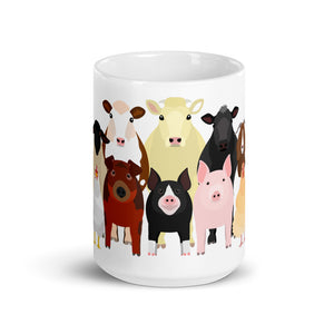 Farm Animals Lineup Mug