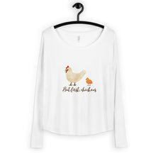 Load image into Gallery viewer, But First, Chickens Ladies&#39; Long Sleeve Tee
