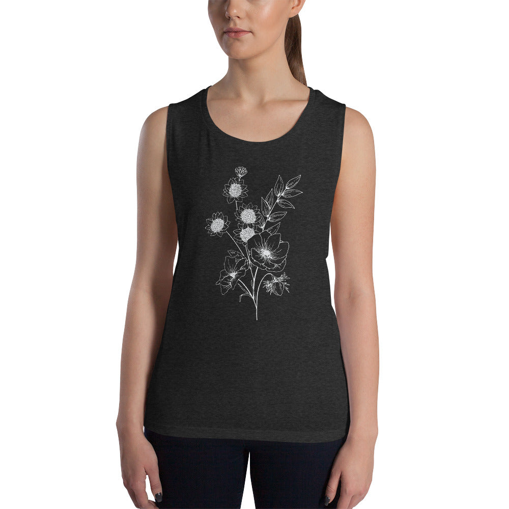 Floral Bouquet Ladies’ Muscle Tank