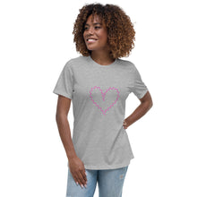 Load image into Gallery viewer, Chicken Footprint Heart Women&#39;s Relaxed T-Shirt
