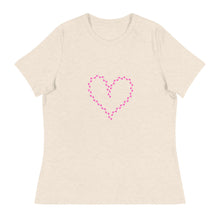 Load image into Gallery viewer, Chicken Footprint Heart Women&#39;s Relaxed T-Shirt
